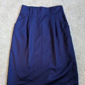 Knee Length Navy Skirt